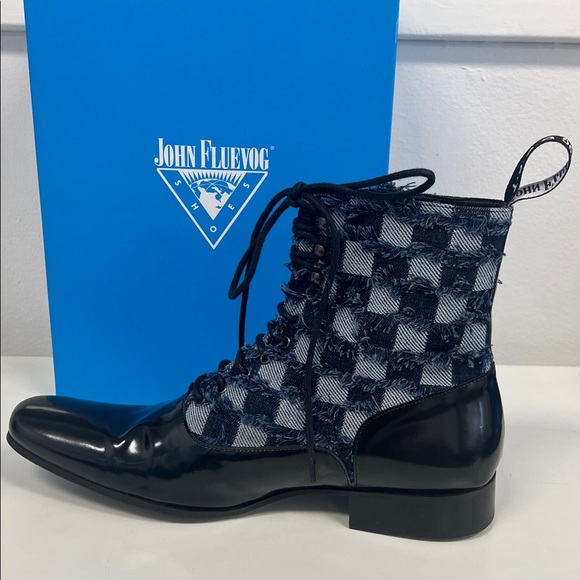 NIB - John Fluevog Executor Castellano Boots – Denim | Men’s Size 11 - Picture 8 of 16